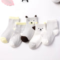 5 Pairs Cartoon Baby Socks Cute Cat Animal Soft Cotton Knit Baby Girl Kids Boy Newborn Boys Children's Socks for 0-6 Years