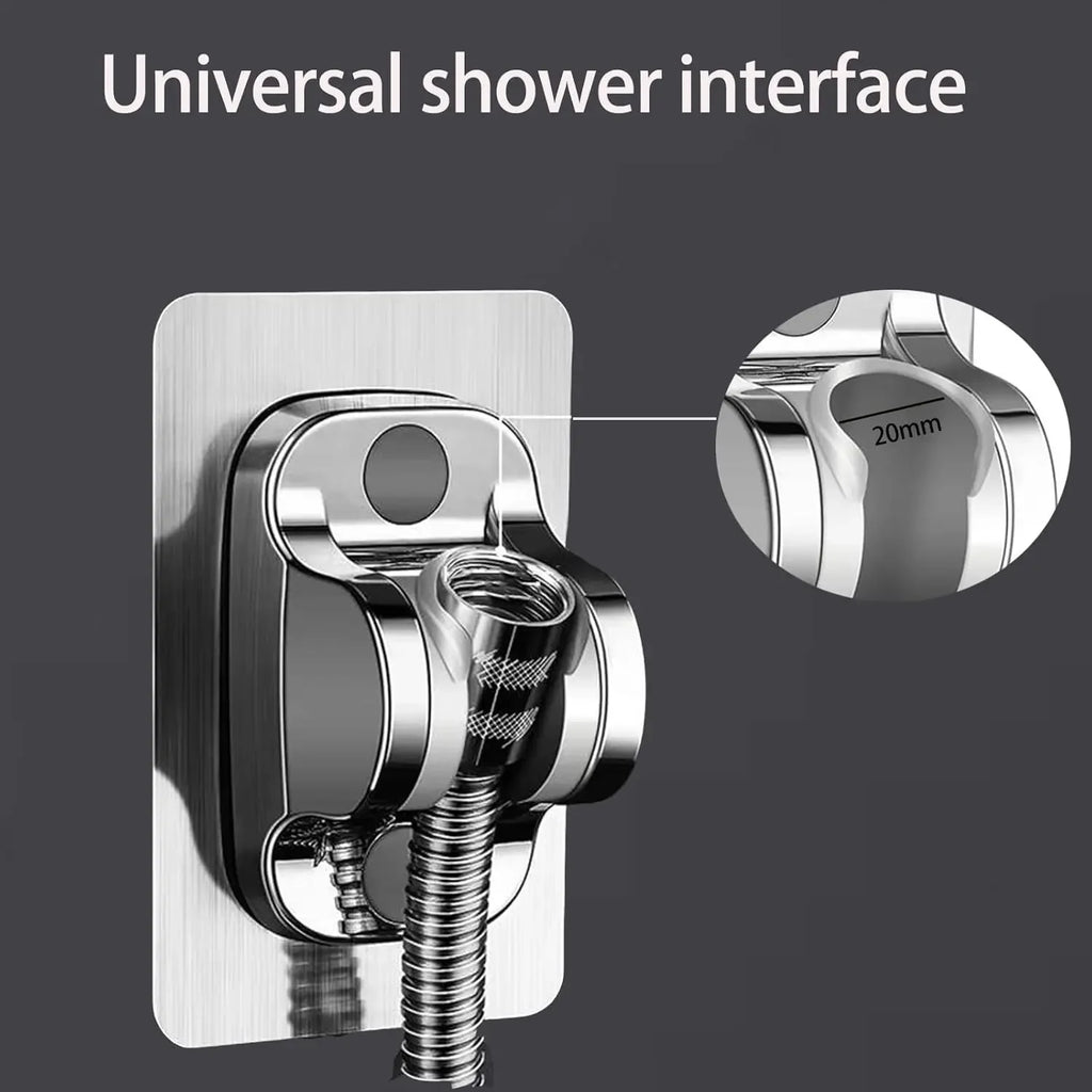 Universal Showerhead Holder Bracket Wall Mounted Punch Free Household Adjustable Shower Self Adhesive Bathroom Accessories