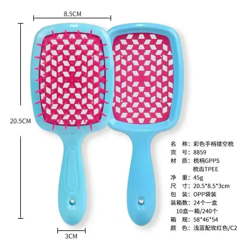 1 piece anti-static tangled hair comb hair massage brush hollow out curly hair brush hair salonhair salon tools