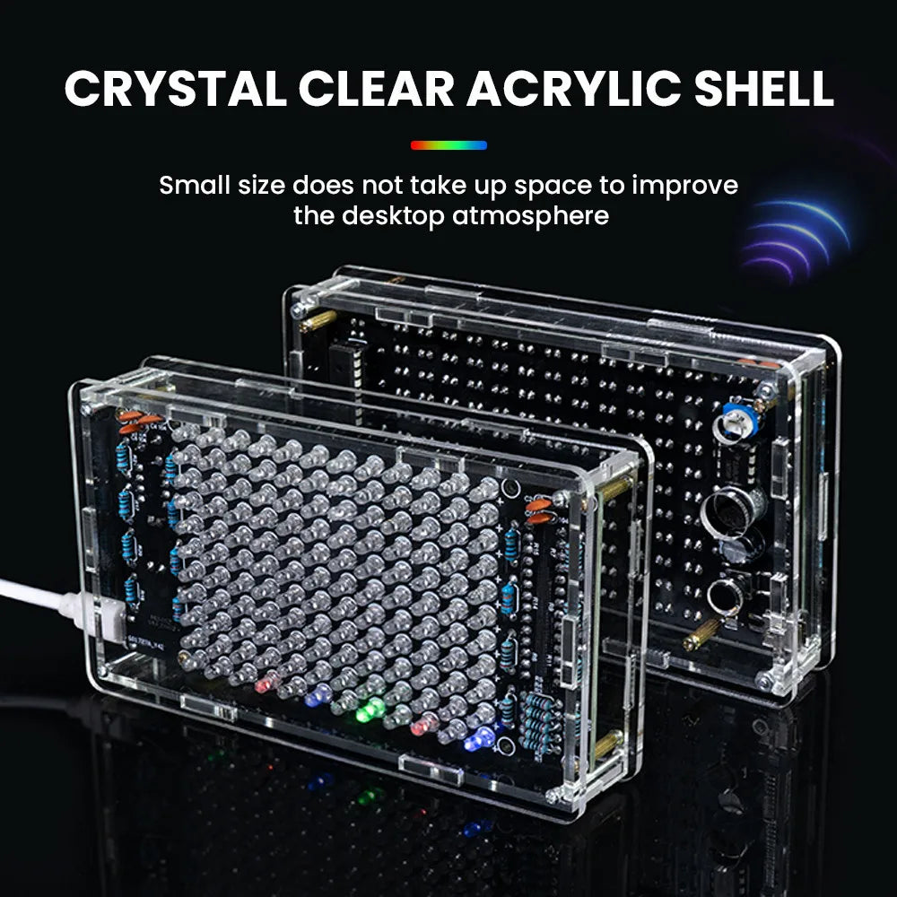 DIY Sound Control LED Music Electronic Kits Audio Frequency Display PCB Soldering Project Practice Solder Diy Electronic Kit