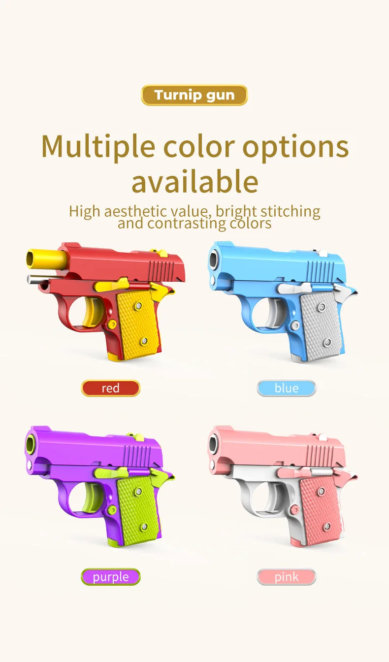 1PC Kids 3D Mini Model Gun 1911 Pistols Hand Toy Pistols For Boys Kids Toy Bullets No Fire Rubber Band Launcher Collection Gifts