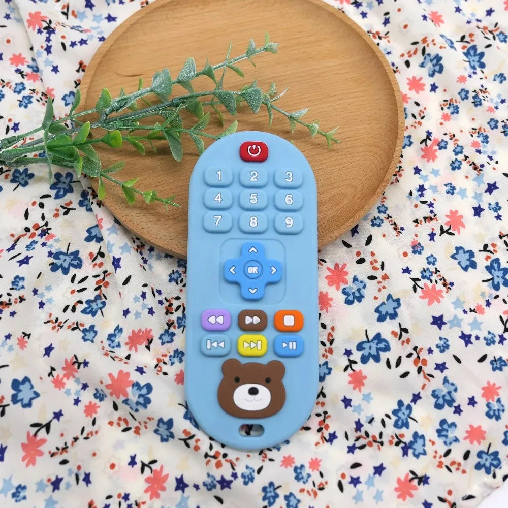 1/4pcs Children's teething remote control silicone material baby teething toys simulation remote control toys teething teether