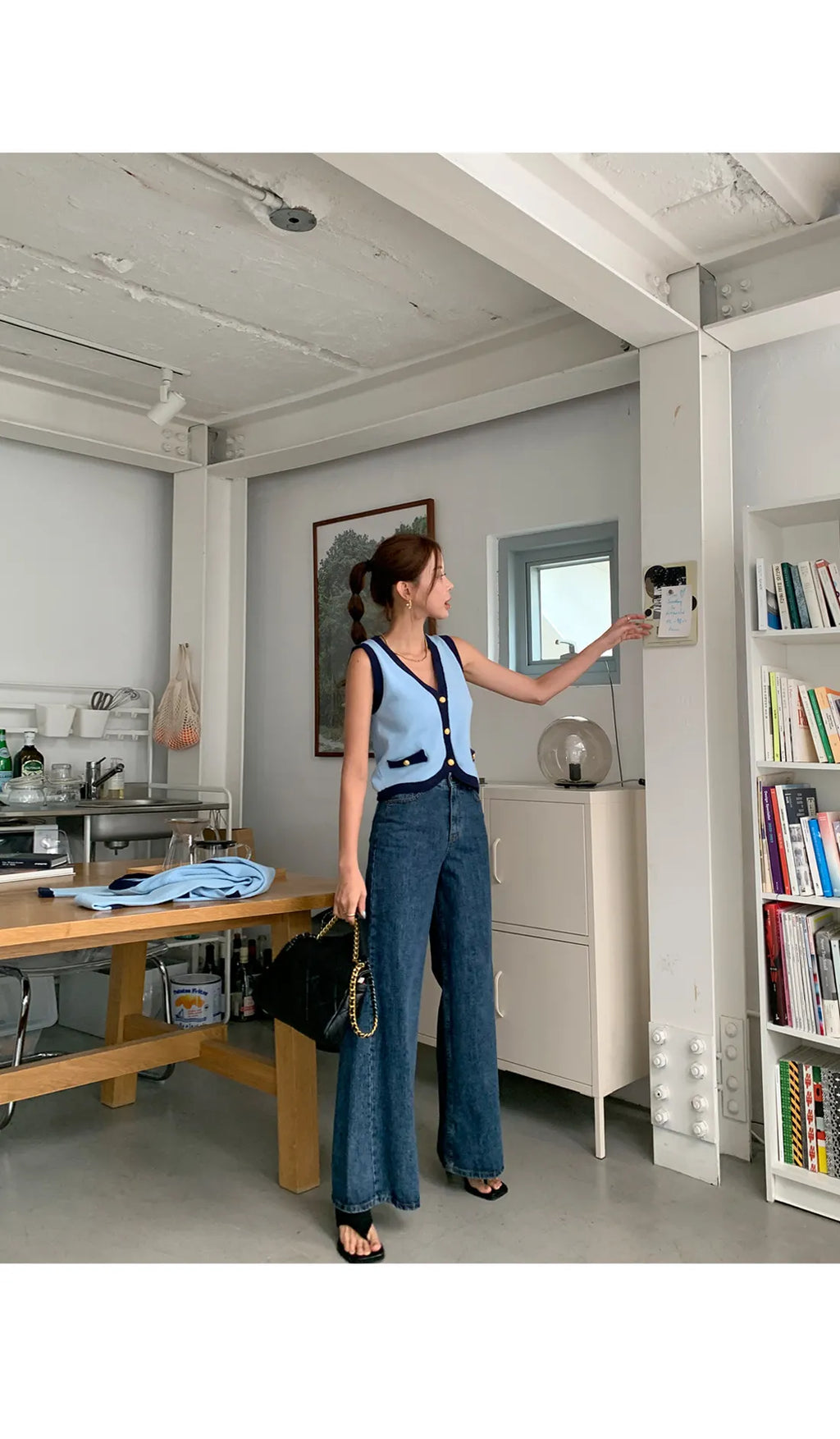 New High Quality Spring Knitted Long Sleeve V-neck Cardigan Coat + Sexy Short Camisole Crop Top Sweater Two Piece Sets Elegant