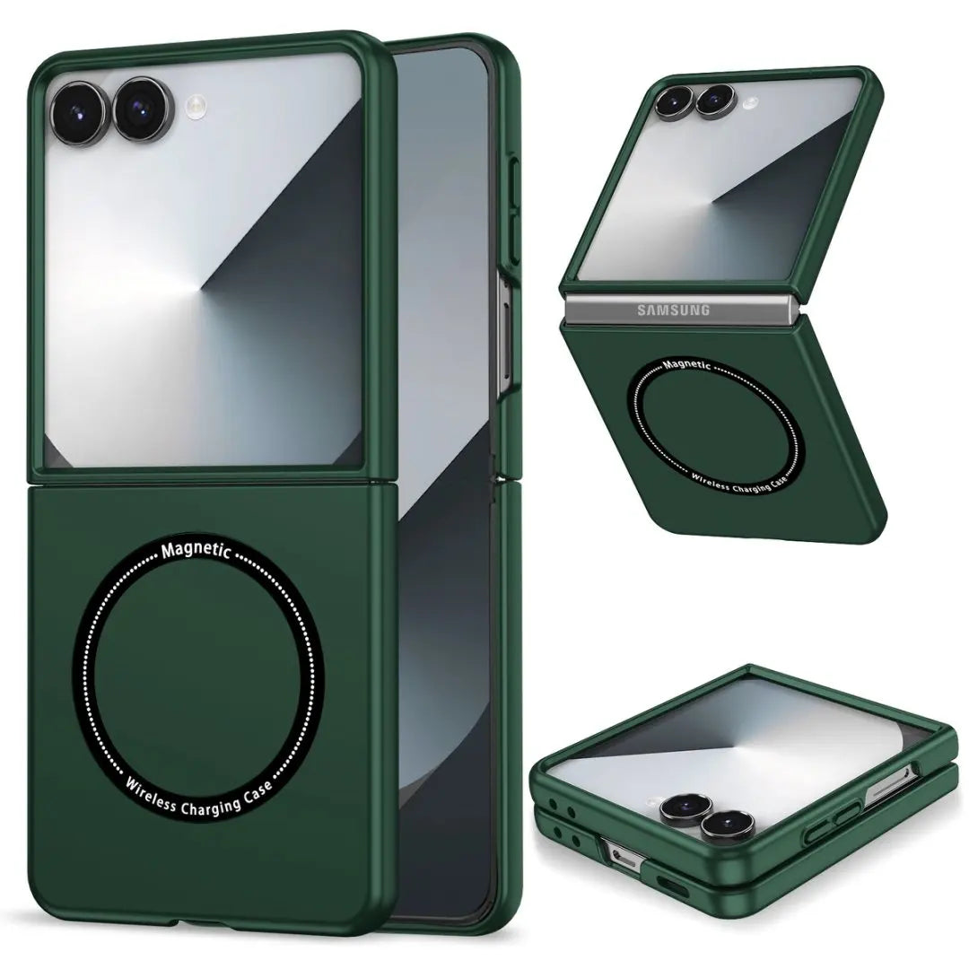 For Galaxy Z Flip7 Case Ultra Slim Wireless Charging Anti Shock Phone Cover Lightweight Flip 5/6 Solid Protecive Cover