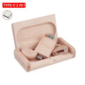 JASTER Wooden TYPE-C USB 2.0 Flash Drive 128GB Pen Drive Free Logo Creative Business Gift U Disk 64GB with Box 32GB Memory Stick