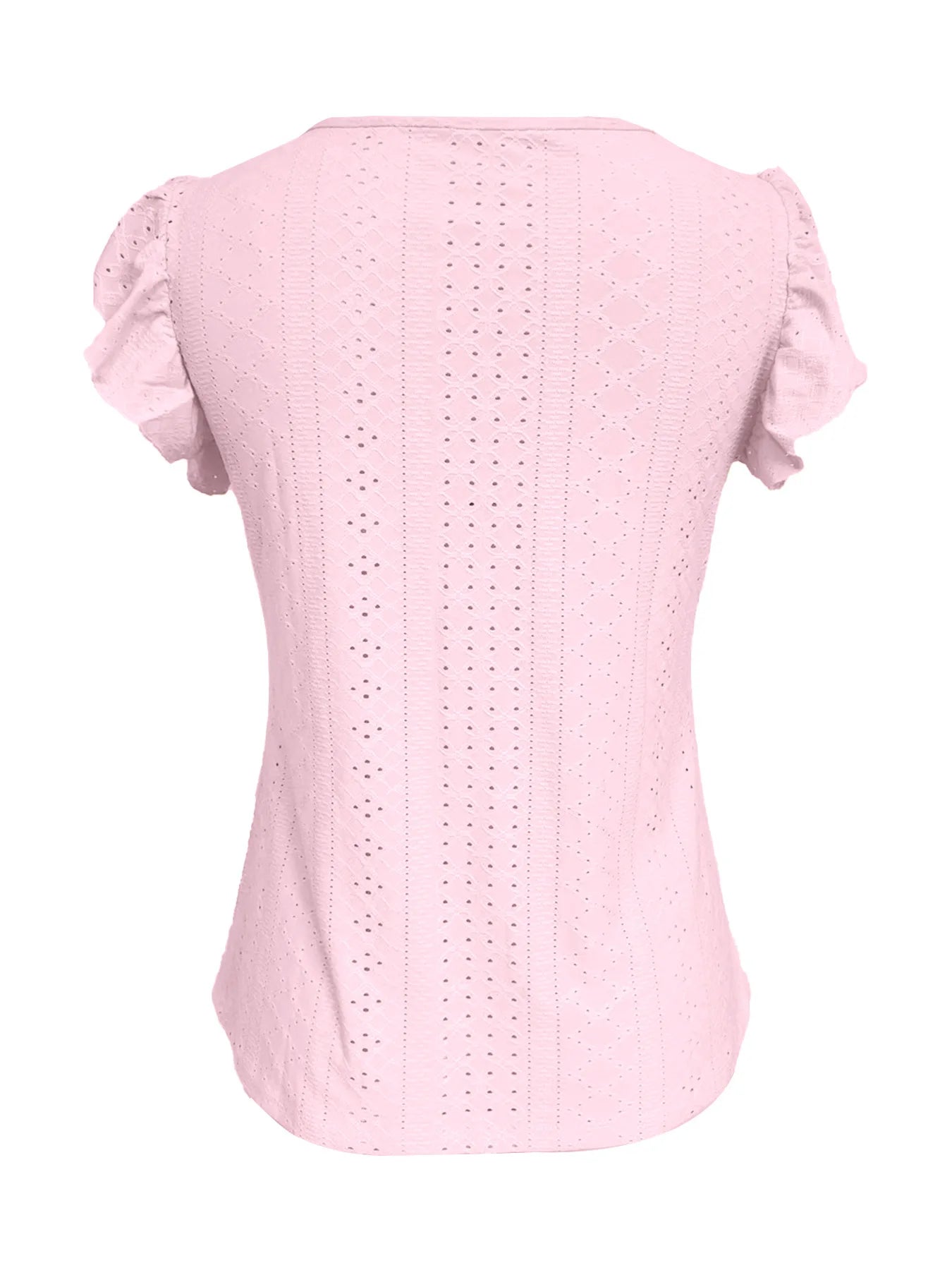 2025 Women's Sexy Tops Casual Solid Color V Neck Short Sleeve Shirts Summer Women's Button Casual Ladies Loose Fashion Blouses