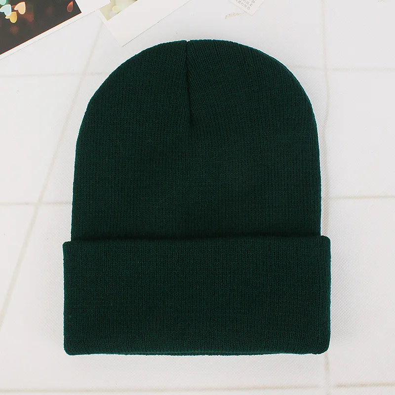 Winter Hats Unisex New Beanies Hat Knitted Solid Cap For Women Men Autumn Female Beanie Warmer Bonnet Men Casual Cap Wholesale