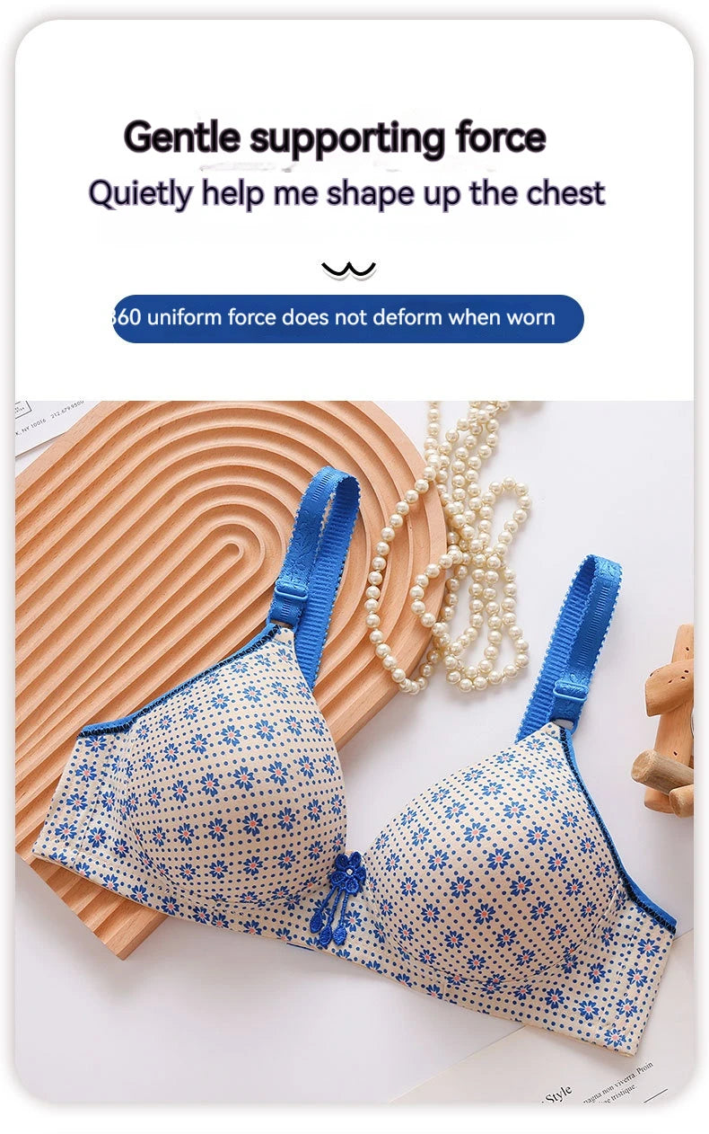 Comfortable & Stylish Nursing Bras for Pregnant Nursing Mothers New sexy printed Thin Bra Comfortable Wire-free Nursing Bra