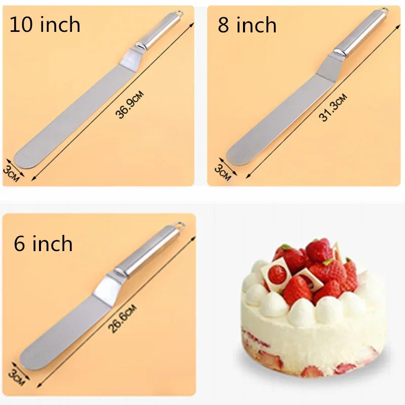 Kitchen Accessories Cake Decorating Tools Stainless Steel Baking&Pastry Tools Portable Cream Spatula Cake Butter Kitchen Gadgets