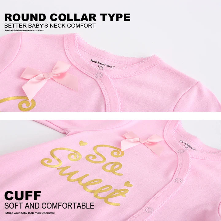 Kiddiezoom 3 Pcs/Lot Autumn Winter Unisex Cartoon Long Sleeve Baby Boy Girl Romper 100%Cotton Soft Newborn Jumpsuits Clothing