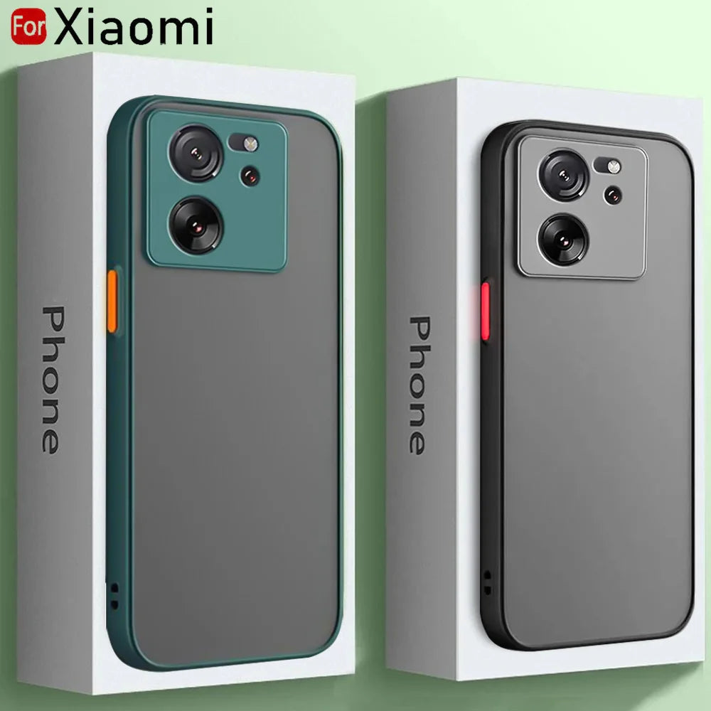 Shockproof Armor Case For Xiaomi 13T Pro 12 11 Lite 5G NE Lens Protector Silicone Cover For Xiaomi 11T 12T 13T Pro Matte Cases