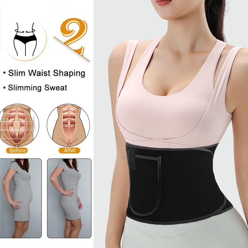 Waist Trainer Belt for women Fat burning Sauna Sweat Belt for Weight Loss Waist Trimmer Slimming Belt