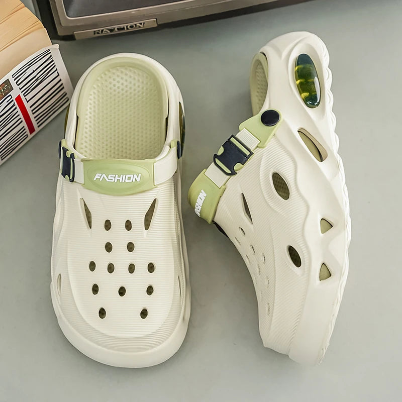 Men's New Summer Sports Sandals for Beach Wear, Non-Slip, Wear-Resistant, Closed-Toe Shoes, Sandals and Slippers