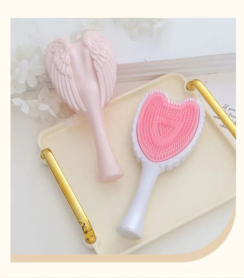 Professional Anti-Knot Comb Mini Angel Hair Smoothing Comb Anti-static Massage Scalp Comb Portable Salon Hairdressing Tool
