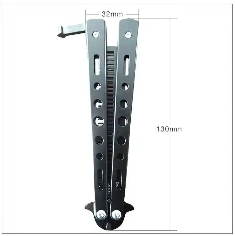 Foldable Comb Stainless Steel Practice Training Butterfly Knife Comb Beard Moustache Brushe Salon Hairdressing Styling Tool