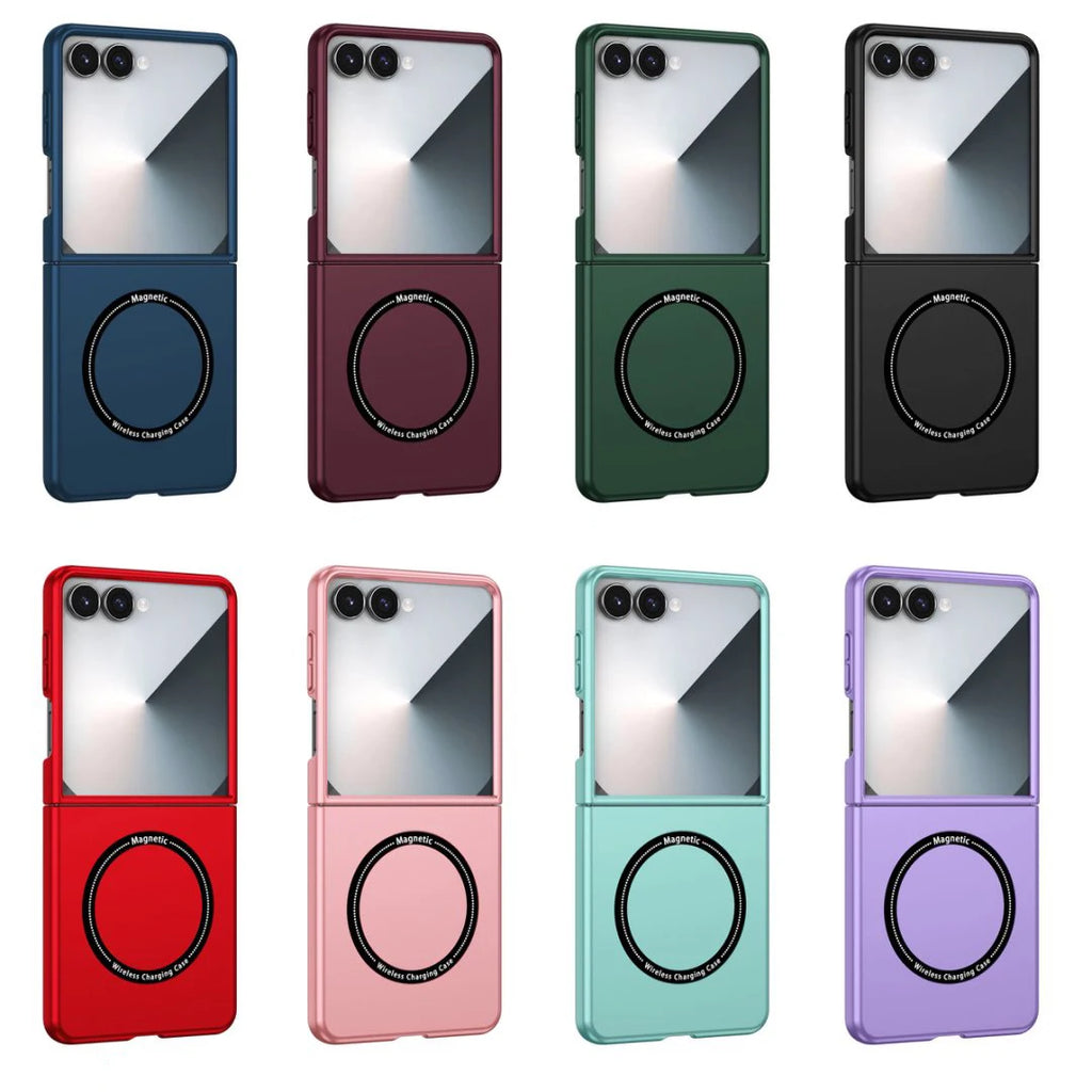 For Galaxy Z Flip7 Case Ultra Slim Wireless Charging Anti Shock Phone Cover Lightweight Flip 5/6 Solid Protecive Cover