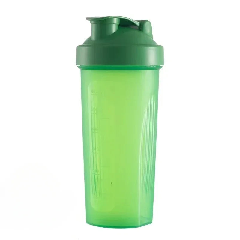 600ml Portable Protein Powder Shaker Bottle Leak Proof Water Bottle for Gym Fitness Training Sport Shaker Mixing Cup with Scale