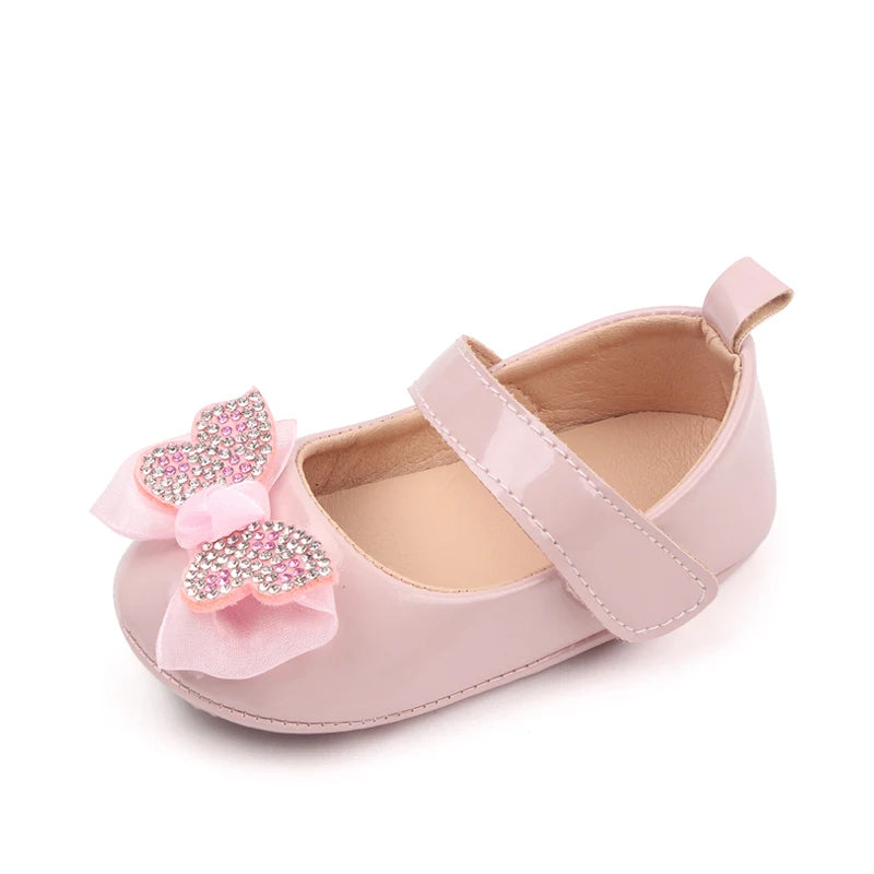 Baby Girl Shoes for 0-1 Years Toddler Spring and Summer Princess Shoes Mary Jane Butterfly Baby Shoes
