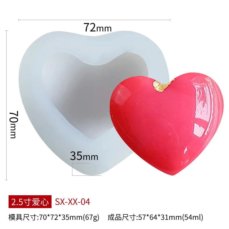 3D Woven Love Heart Silicone Mold Diy Handmade Heart-shaped Candle Soap Plaster Cake Chocolate Baking Tool Valentine's Day Gift