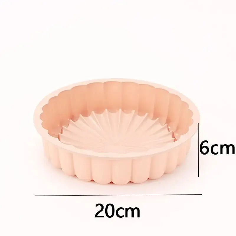 Silicone Sunflower Silhouette Cake Mold Round Diy Baking Molds Multi Purpose High Temperature Resistant Silicone Cake Mold Tools
