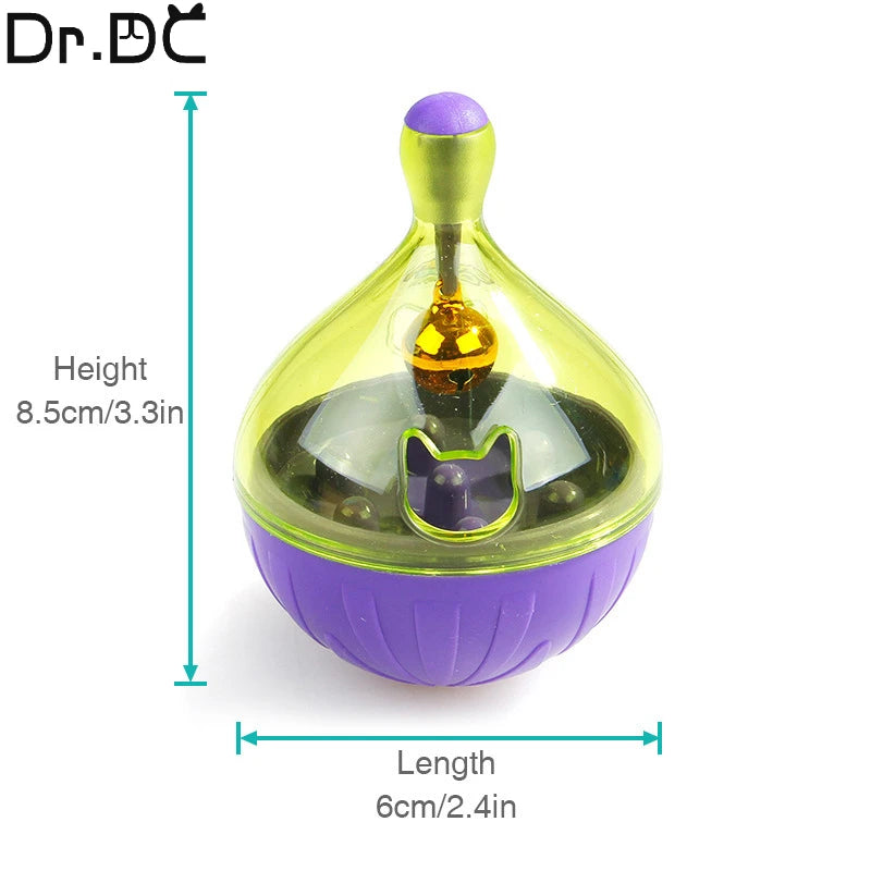 Pet Cat Fun Bowl Feeding Toys Dog Tumbler Feeder Puppy Kitten Shaking Leakage Food Ball Container Exercise Training Toys