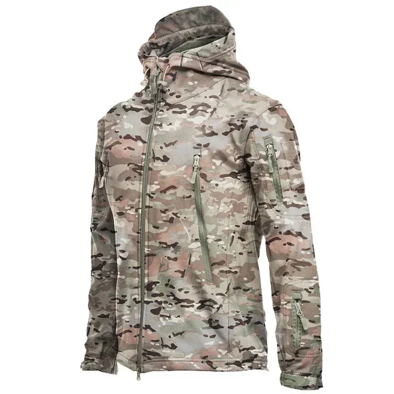 Hot Selling Military Waterproof Jacket Men's jacket Outdoor Soft Fleece Women's Windproof Breathable Thermal Hooded Suit Jackets