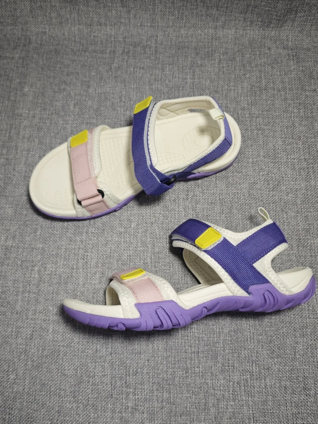 Summer Women's Sandals Shock Absorption Anti-slip Lightweight Comfortable Beach Travel Sandals Flat Bottom Slip-On Casual Loa...