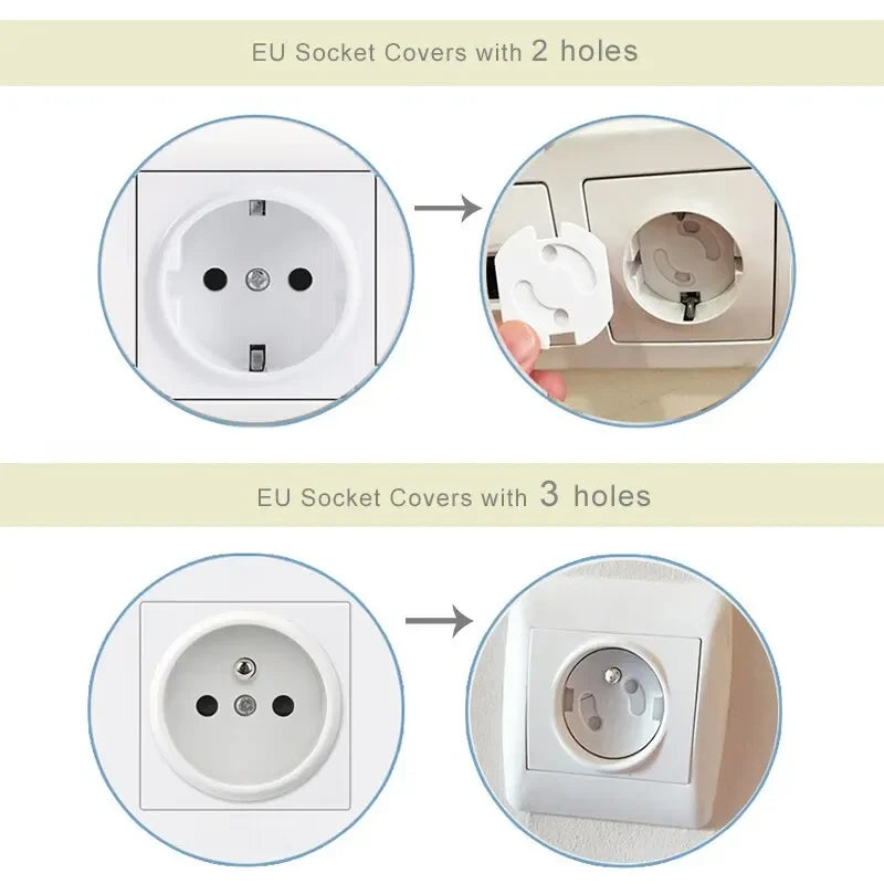 Baby Safety Socket Covers 10pcs Electrical Plastic Outlet Protectors Child Safe Socket Security Protection