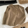 Women Sweater Vest Gold Button Up Waistcoat Soft Knitted Sleeveless Cardigan Jacket Top Fall Winter Korean Ladies Chic Outfit