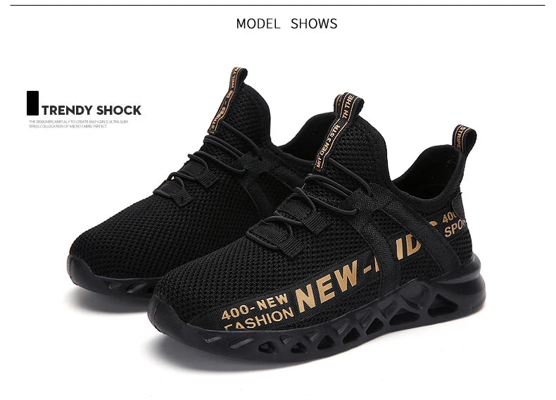 Kids Casual Low Top Lace Up Sneakers Boys Girls Breathable Lightweight Anti Slip Outdoor Walking Children Sports Running Tennis