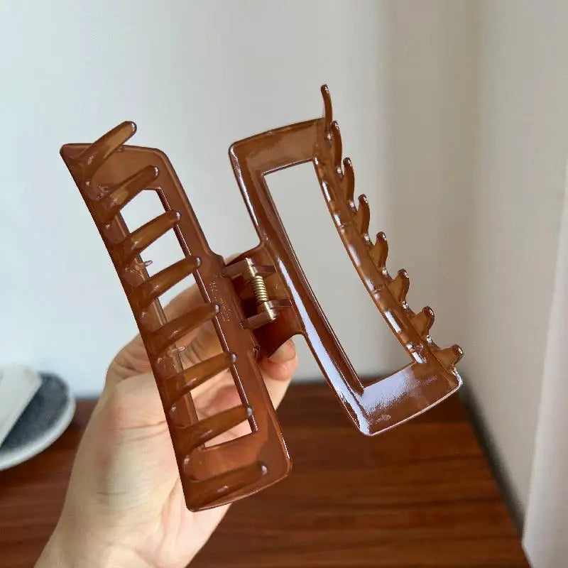 13CM Oversized Claw Clips For Thick Hair Women Geometric Shark Clip Versatile Minimalist Hair Clip Claws 、Girls Hair Accessories