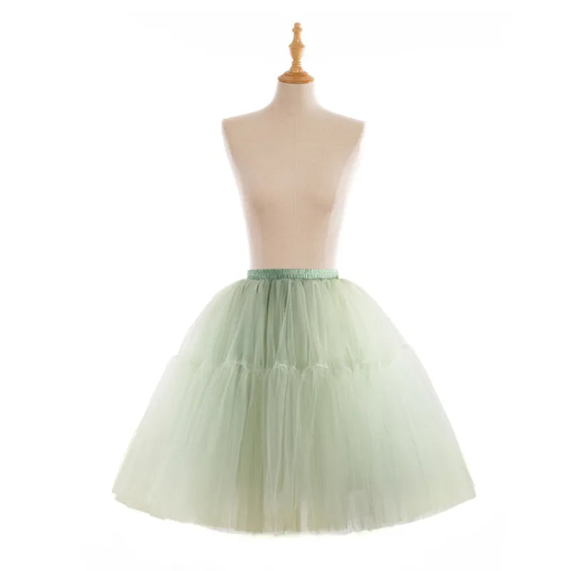 MisShow Women Tutu Short Skirt High Waist Mesh Soft Tulle Skirt Puffy Pettiskirt Prom Ball Gown Party Dance Tutu Dress