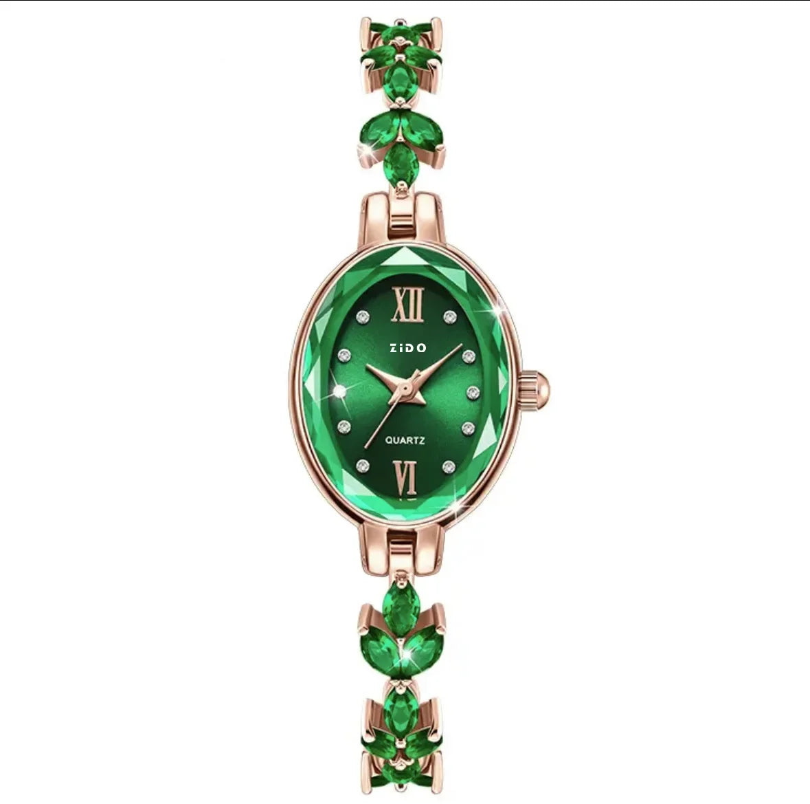 Women's Watches Light Luxury Diamond Inlaid For Clover Watch Waterproof Oval Ladies Fashion Quartz Bracelet Wristwatch relógio