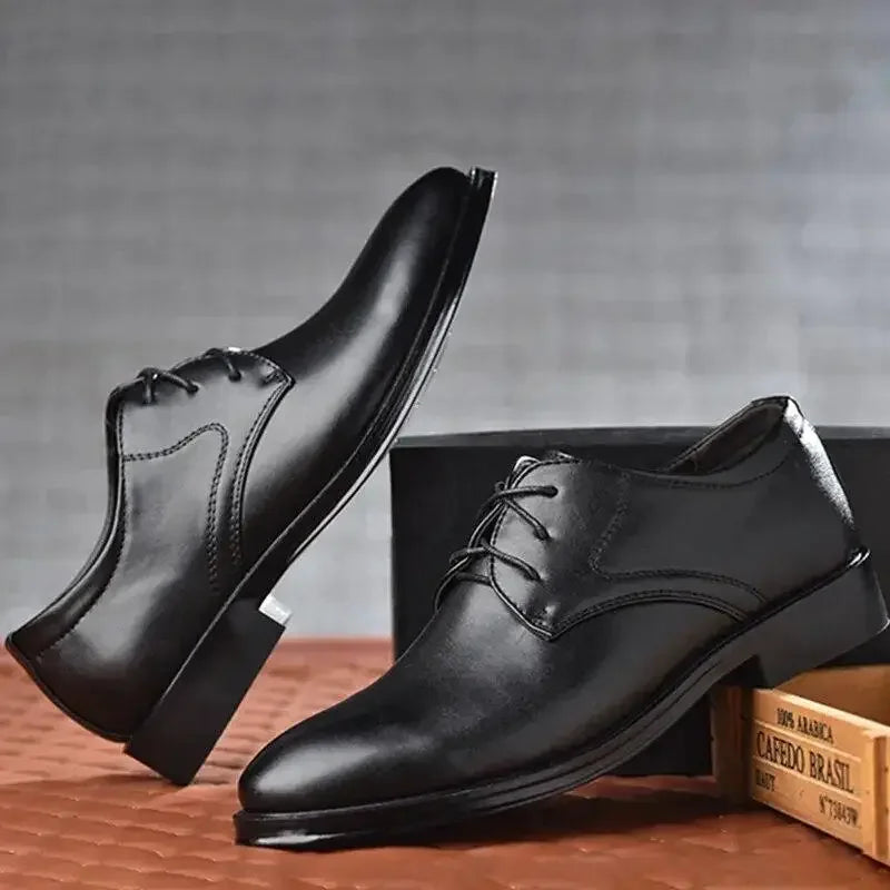 Customizable New Hot Selling Man Formal Black Leather Men Lace Up Oxfords Business Casual Shoes Tailor-made Suits MNX002069