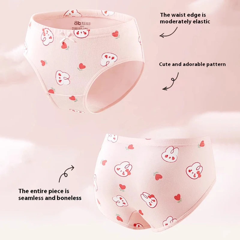 4Pcs/Lot Childen Girls Underwear Cartoon Cute Panties For Girl Cotton Toddlers Kids Breathable 1-14 Years Girls Briefs