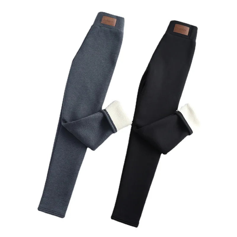 Winter Leggings Women Thick Warm Fleece Pants Simplicity Fashion Thermal Legging Slim Black Elastic High Waist Solid Leggings