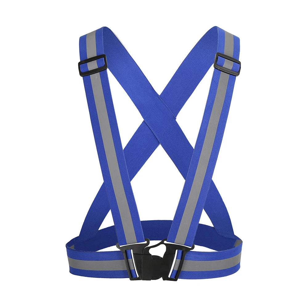 Reflective Safety Vests Lightweight Adjustable Elastic Vest Jacket Hi Vis Reflective Strips for Traffic Control Running Cycling