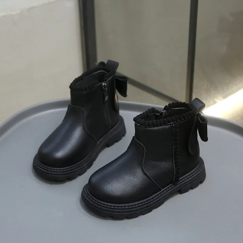 Autumn Winter Baby Kids Short Boots Super Warm Boys Girls Shoes Pu Leather Children Boots Fashion Toddler Boots Kids Snow Shoes