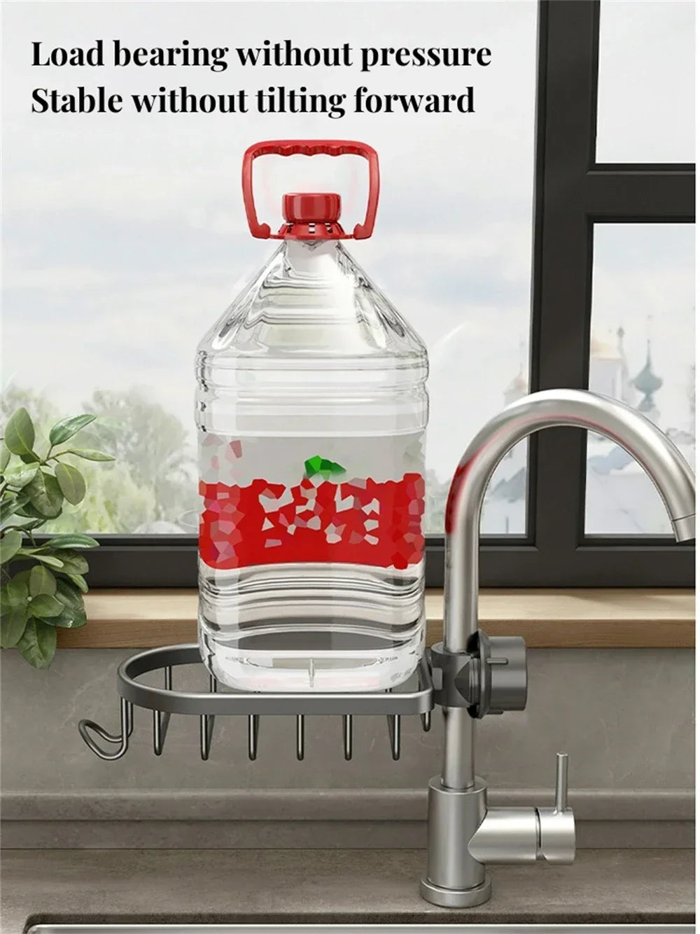 Kitchen Space Aluminum Sink Drain Rack Sponge Storage Faucet Holder Soap Drainer Shelf Basket Organizer Bathroom Accessories