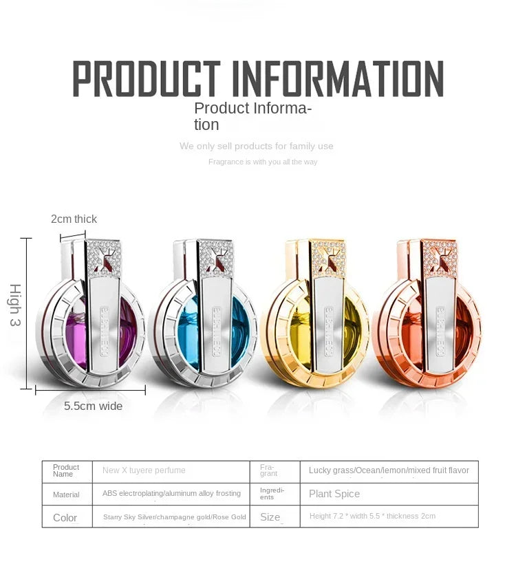 Car Perfume Air Freshener Auto Vent Aromatherapy High-End and Elegant Car Perfume Good Gifts for Women Long Lasting Perfume