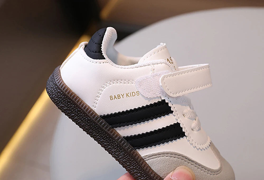 Fashion Sport Shoes For Children PU Leather Ergonomics Kids Sneakers Soft-soled Children's Sneakers Boy's Girl's Tennis Shoes