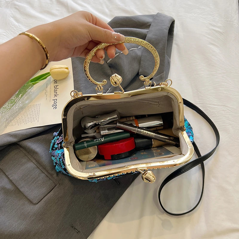 Fashion Paillette Evening Bag Women Glittering Clutch Purse Handbag Designer Luxury Wallets Party Female Shoulder Crossbody Bag