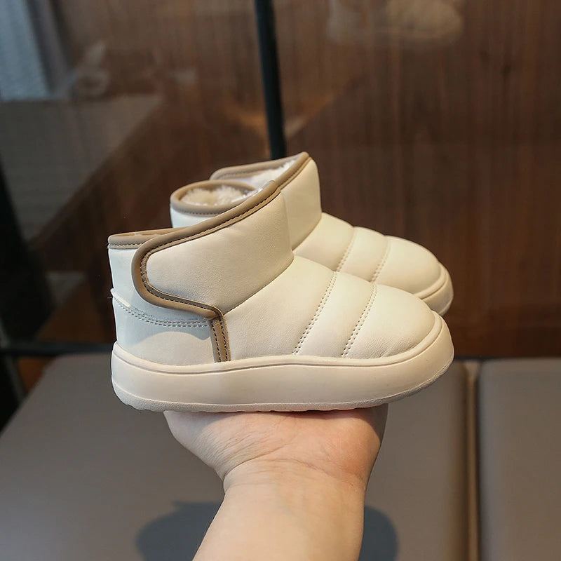 Autumn Winter Baby Boys Girls Snow Boots Children Outdoor Plush Shoes Anti-Slippery Infant Casual Shoes Waterproof Kids Boots