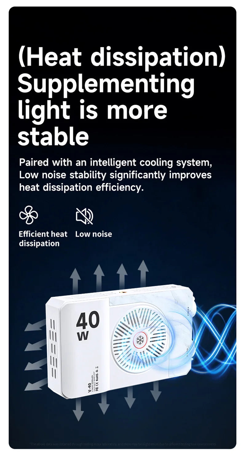 New 40W LED Camera Light 2500K-9000K Bi-Color 4400mAh Video Lamp Handle Portable Light Photography Light With CCT On Camera