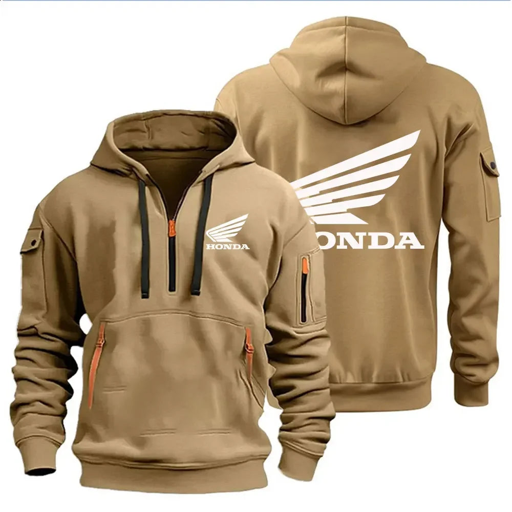 Men's Hoodies Motorcycle Jackets Honda Wings Logo Printed Sweatshirt Pullover Trendy Motorcycle Jackets for Autumn and Winter