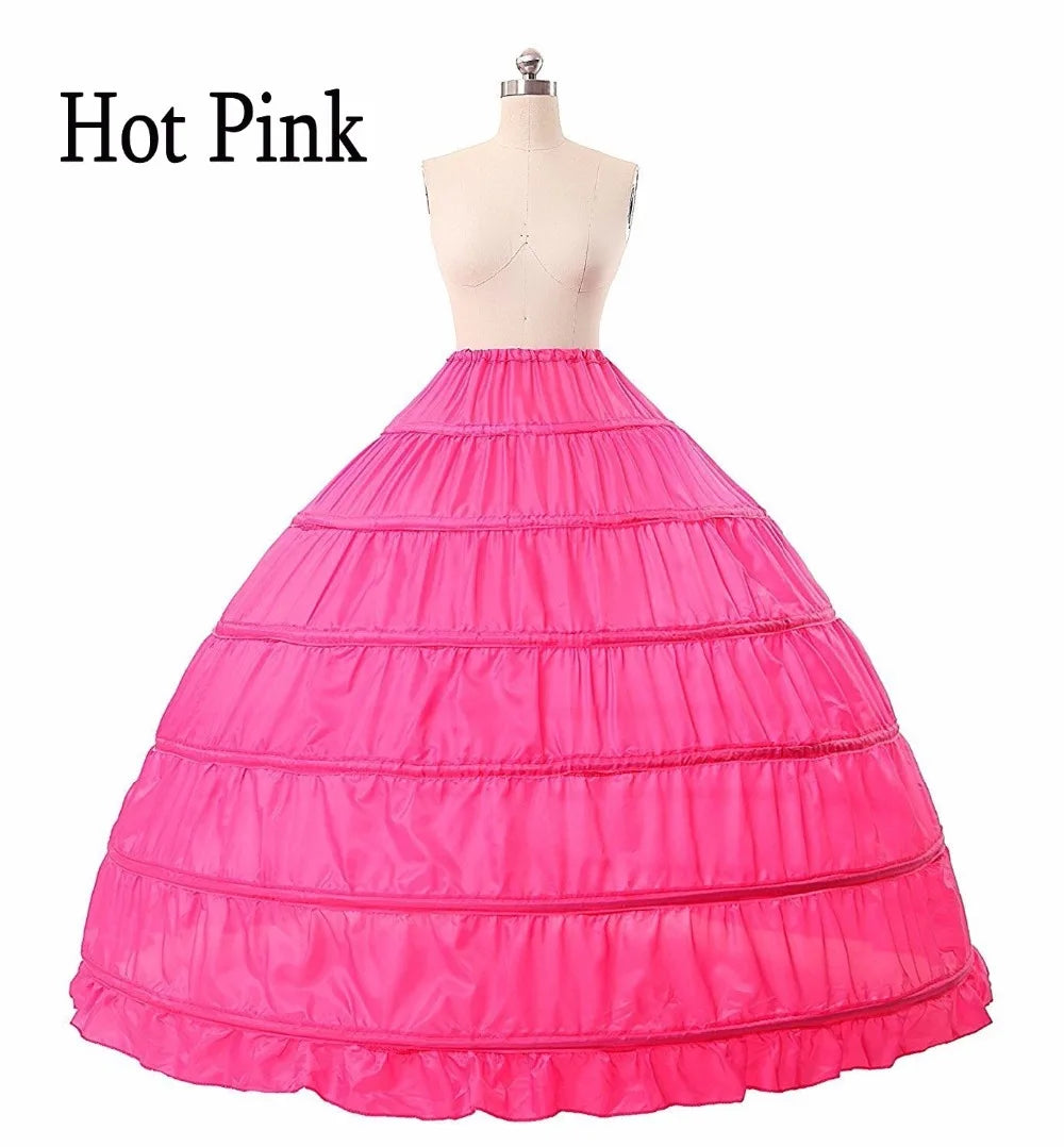 Bridal Petticoat 6 Hoops Ball Gown Petticoat Crinoline Slip Underskirt Bridal Prom Dress Petticoat Purple Red Blue Big Petticoat