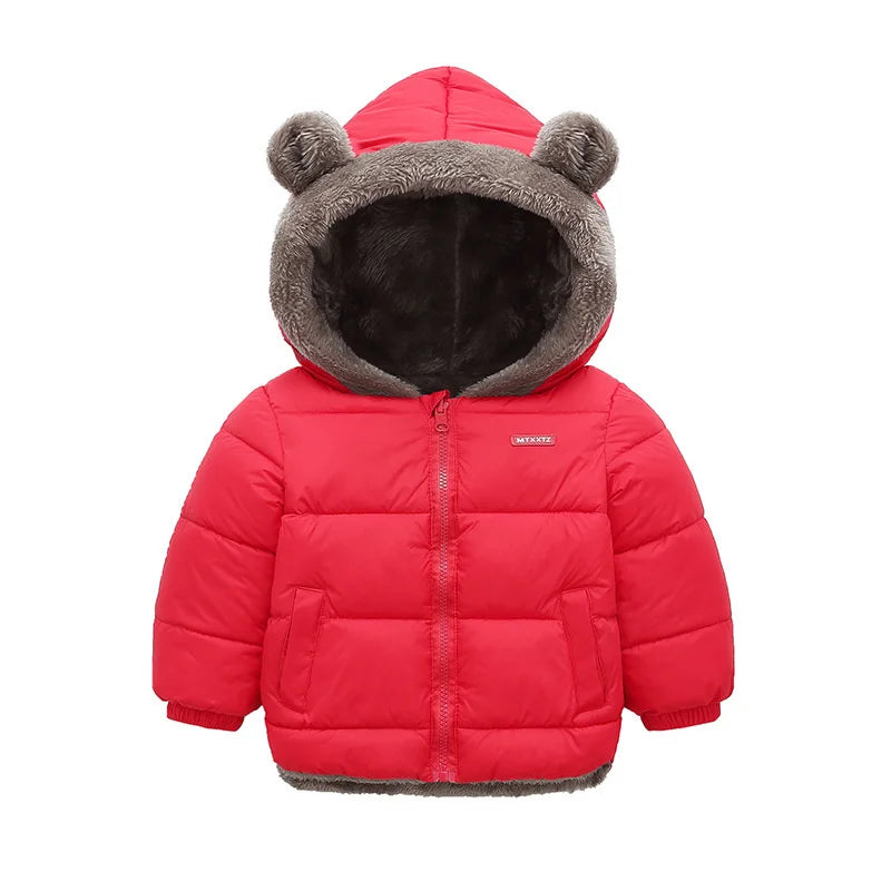 Baby hooded fleece winter jacket for boys & girls