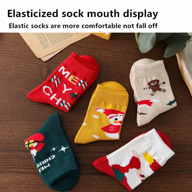 Kids Christmas Socks For 1-10Years Children's Short Socks Girls Boys Winter Warm Cotton Toddler New Year Gift Santa Claus Socks