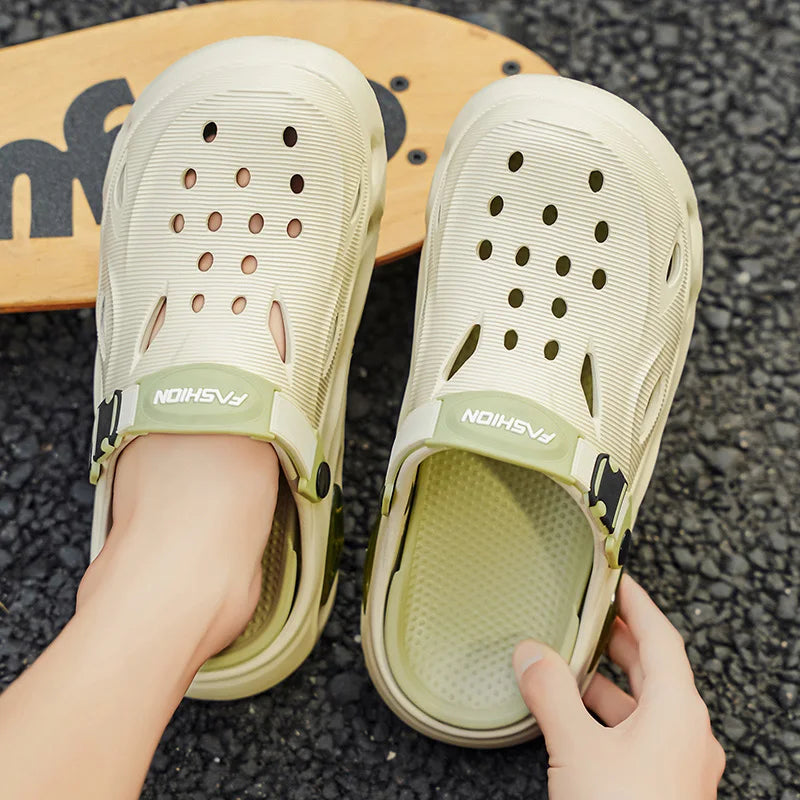 Men's New Summer Sports Sandals for Beach Wear, Non-Slip, Wear-Resistant, Closed-Toe Shoes, Sandals and Slippers