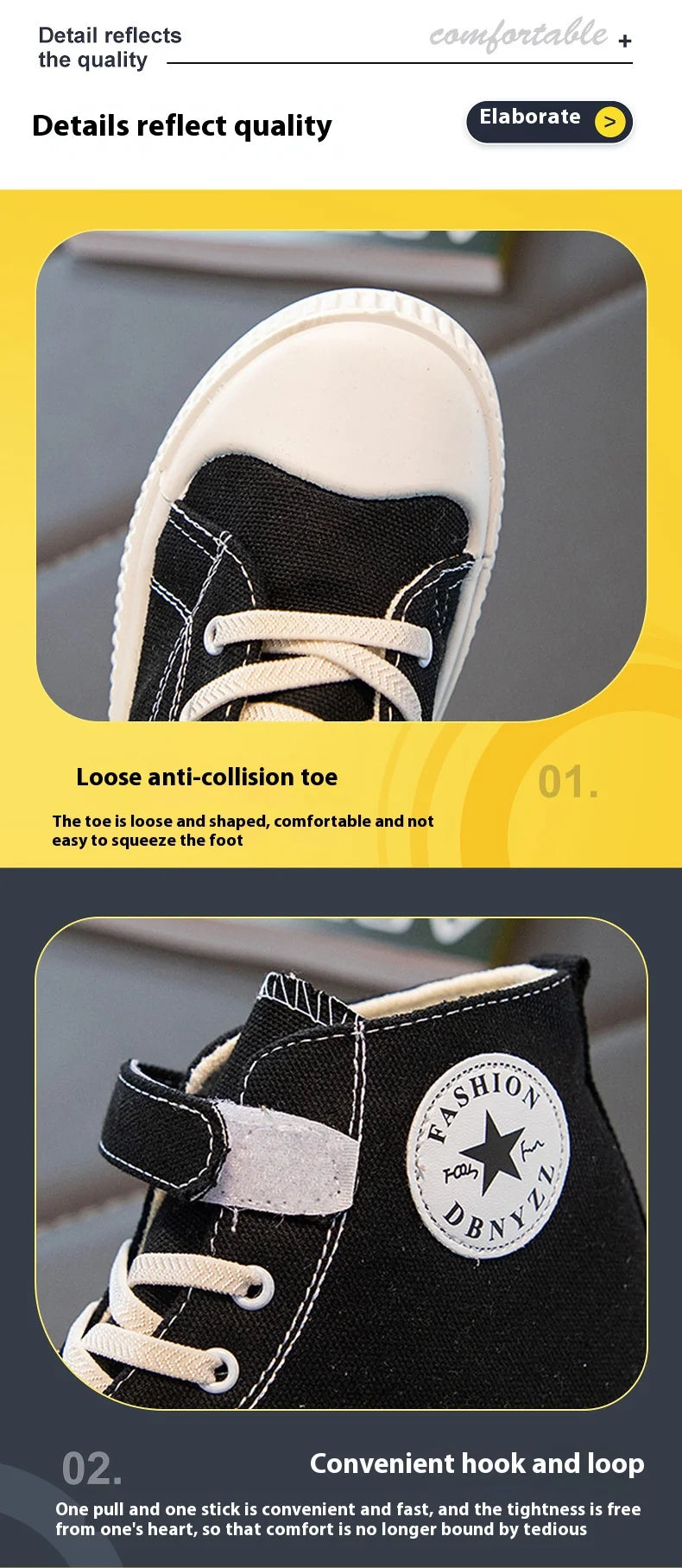 2025 New Children's High-Top Canvas Shoes Boys and Girls Ins Tide Soft Bottom Sneakers with Breathable Casual Board Shoes